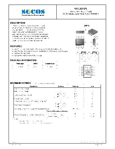 Secos ssg4434n  . Electronic Components Datasheets Active components Transistors Secos ssg4434n.pdf