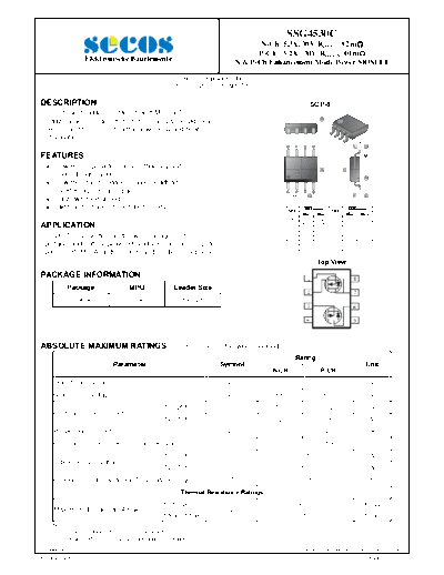 Secos ssg4530c  . Electronic Components Datasheets Active components Transistors Secos ssg4530c.pdf