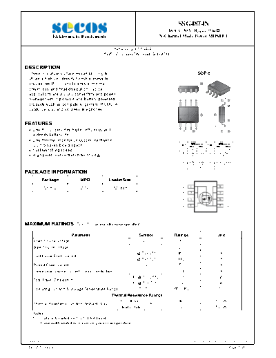 Secos ssg4874n  . Electronic Components Datasheets Active components Transistors Secos ssg4874n.pdf