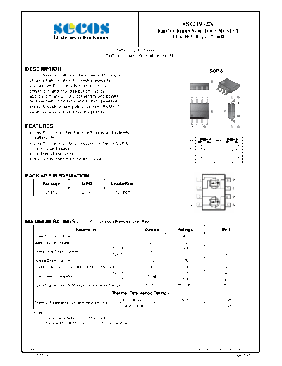 Secos ssg4942n  . Electronic Components Datasheets Active components Transistors Secos ssg4942n.pdf