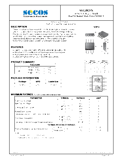 Secos ssg4920n  . Electronic Components Datasheets Active components Transistors Secos ssg4920n.pdf