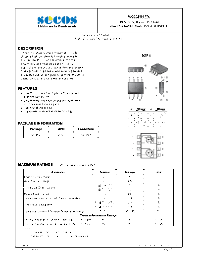 Secos ssg4932n  . Electronic Components Datasheets Active components Transistors Secos ssg4932n.pdf