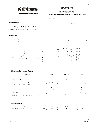 Secos ssm9971  . Electronic Components Datasheets Active components Transistors Secos ssm9971.pdf