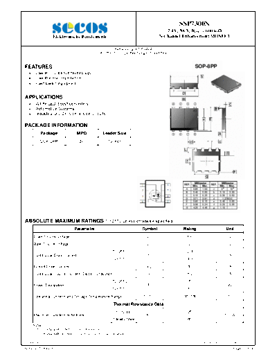 Secos ssp7300n  . Electronic Components Datasheets Active components Transistors Secos ssp7300n.pdf