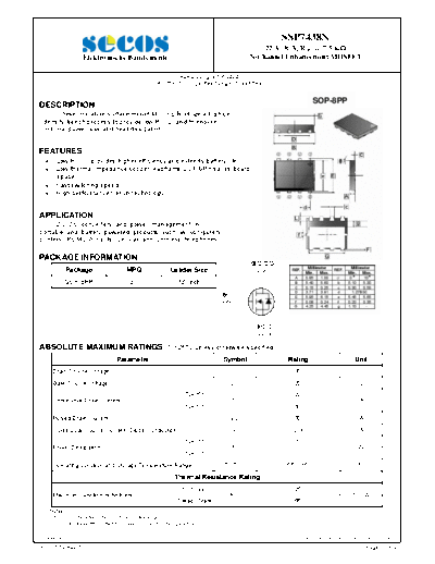 Secos ssp7438n  . Electronic Components Datasheets Active components Transistors Secos ssp7438n.pdf