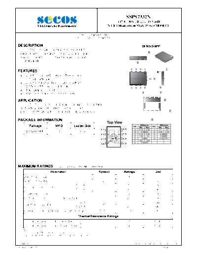 Secos ssps7332n  . Electronic Components Datasheets Active components Transistors Secos ssps7332n.pdf