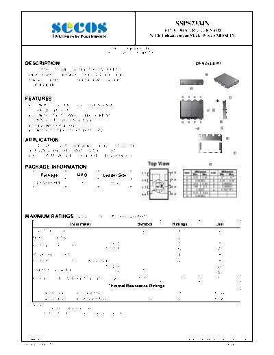 Secos ssps7334n  . Electronic Components Datasheets Active components Transistors Secos ssps7334n.pdf