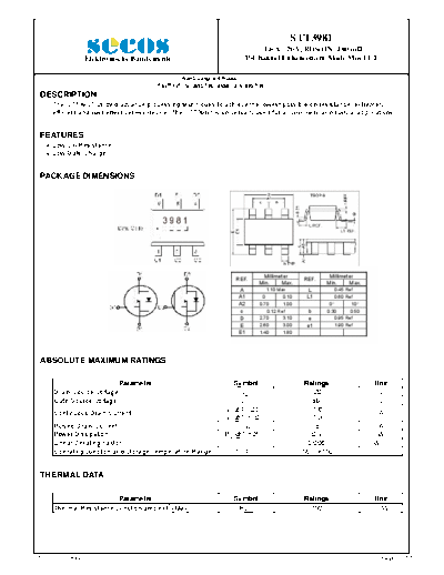 Secos stt3981  . Electronic Components Datasheets Active components Transistors Secos stt3981.pdf