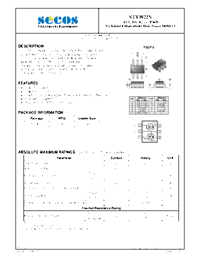 Secos stt3922n  . Electronic Components Datasheets Active components Transistors Secos stt3922n.pdf