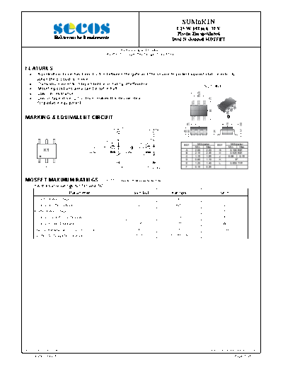 Secos sum6k1n  . Electronic Components Datasheets Active components Transistors Secos sum6k1n.pdf