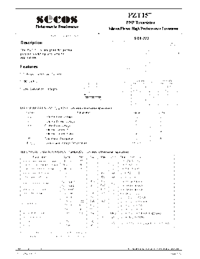 Secos pzt157  . Electronic Components Datasheets Active components Transistors Secos pzt157.pdf