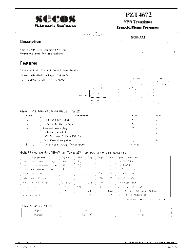 Secos pzt4672  . Electronic Components Datasheets Active components Transistors Secos pzt4672.pdf