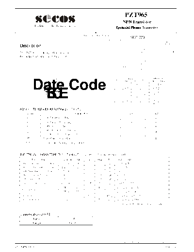 Secos pzt965  . Electronic Components Datasheets Active components Transistors Secos pzt965.pdf