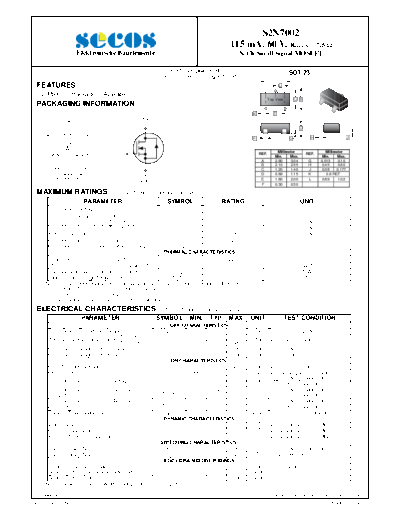 Secos s2n7002  . Electronic Components Datasheets Active components Transistors Secos s2n7002.pdf
