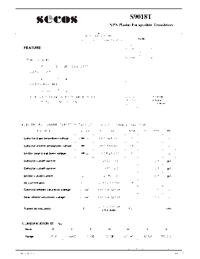 Secos s9018t  . Electronic Components Datasheets Active components Transistors Secos s9018t.pdf