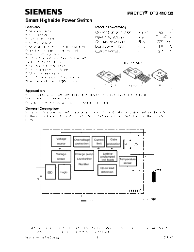 Siemens bts410g2  . Electronic Components Datasheets Active components Transistors Siemens bts410g2.pdf