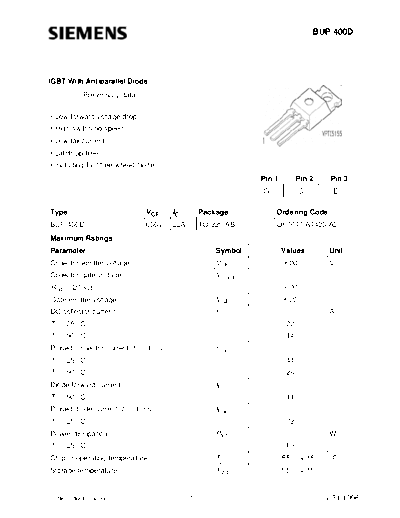 Siemens bup400d  . Electronic Components Datasheets Active components Transistors Siemens bup400d.pdf