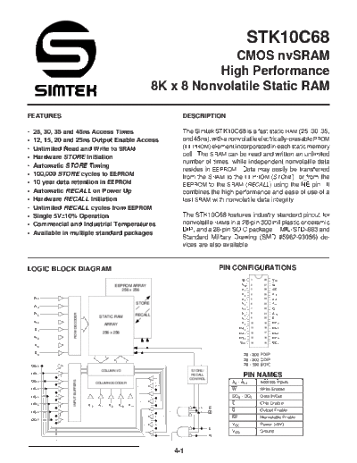Simtex stk10c68  . Electronic Components Datasheets Active components Transistors Simtex stk10c68.pdf