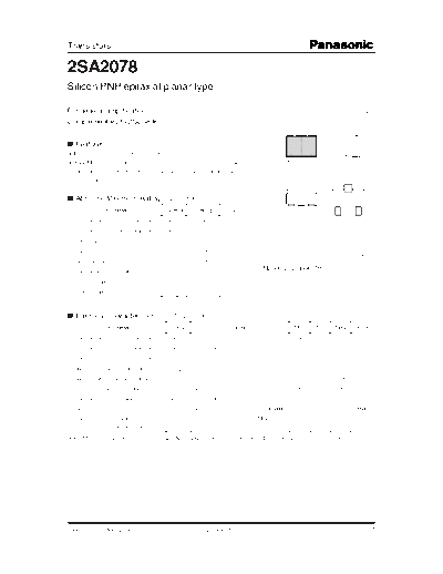 Panasonic 2sa2078  . Electronic Components Datasheets Active components Transistors Panasonic 2sa2078.pdf