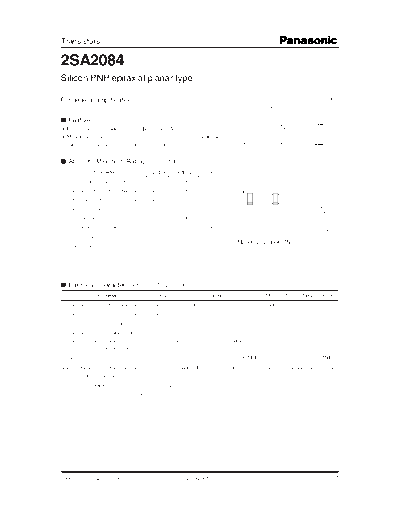 Panasonic 2sa2084  . Electronic Components Datasheets Active components Transistors Panasonic 2sa2084.pdf