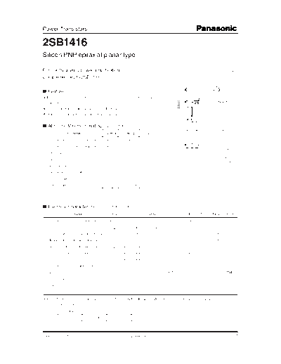 Panasonic 2sb1416  . Electronic Components Datasheets Active components Transistors Panasonic 2sb1416.pdf