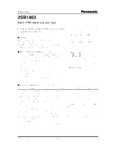 Panasonic 2sb1463  . Electronic Components Datasheets Active components Transistors Panasonic 2sb1463.pdf