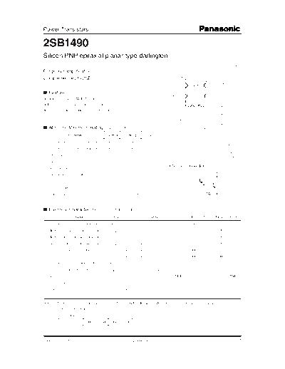 . Electronic Components Datasheets 2sb1490  . Electronic Components Datasheets Active components Transistors Panasonic 2sb1490.pdf