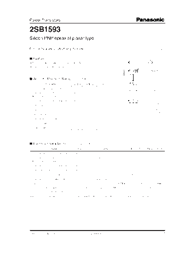 Panasonic 2sb1593  . Electronic Components Datasheets Active components Transistors Panasonic 2sb1593.pdf