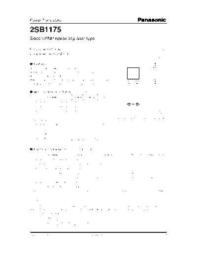 Panasonic 2sb1175  . Electronic Components Datasheets Active components Transistors Panasonic 2sb1175.pdf