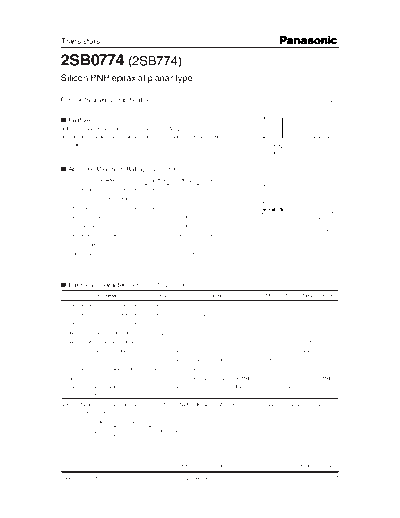 Panasonic 2sb774  . Electronic Components Datasheets Active components Transistors Panasonic 2sb774.pdf