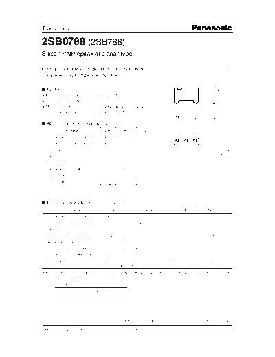 Panasonic 2sb788  . Electronic Components Datasheets Active components Transistors Panasonic 2sb788.pdf