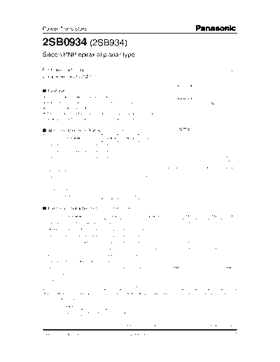 Panasonic 2sb934  . Electronic Components Datasheets Active components Transistors Panasonic 2sb934.pdf