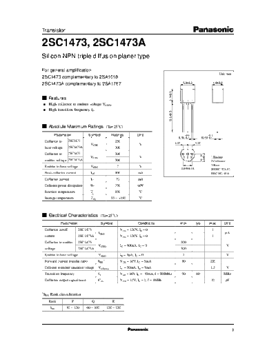 Panasonic 2sc1473 e  . Electronic Components Datasheets Active components Transistors Panasonic 2sc1473_e.pdf