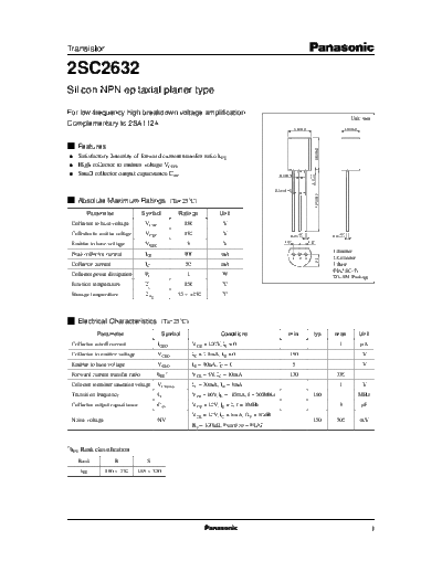 Panasonic 2sc2632 e  . Electronic Components Datasheets Active components Transistors Panasonic 2sc2632_e.pdf