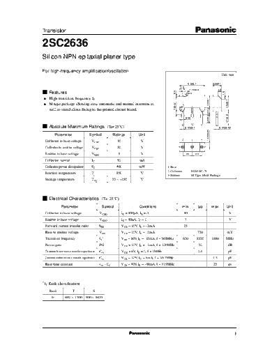 Panasonic 2sc2636 e  . Electronic Components Datasheets Active components Transistors Panasonic 2sc2636_e.pdf