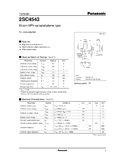 Panasonic 2sc4543 e  . Electronic Components Datasheets Active components Transistors Panasonic 2sc4543_e.pdf