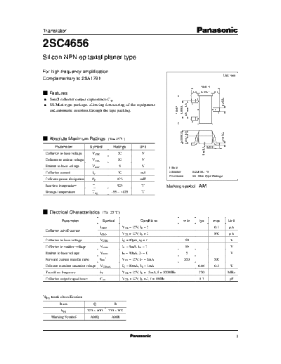 Panasonic 2sc4656 e  . Electronic Components Datasheets Active components Transistors Panasonic 2sc4656_e.pdf