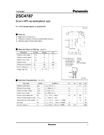 Panasonic 2sc4787 e  . Electronic Components Datasheets Active components Transistors Panasonic 2sc4787_e.pdf