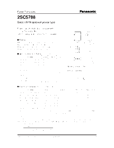 Panasonic 2sc5788  . Electronic Components Datasheets Active components Transistors Panasonic 2sc5788.pdf