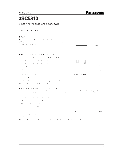 Panasonic 2sc5813  . Electronic Components Datasheets Active components Transistors Panasonic 2sc5813.pdf