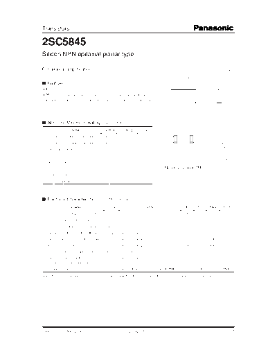 Panasonic 2sc5845  . Electronic Components Datasheets Active components Transistors Panasonic 2sc5845.pdf