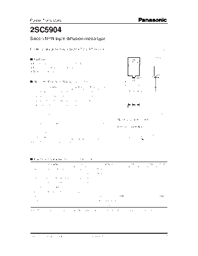 Panasonic 2sc5904  . Electronic Components Datasheets Active components Transistors Panasonic 2sc5904.pdf