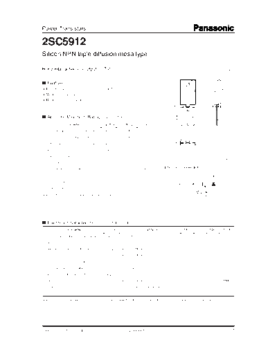 Panasonic 2sc5912  . Electronic Components Datasheets Active components Transistors Panasonic 2sc5912.pdf