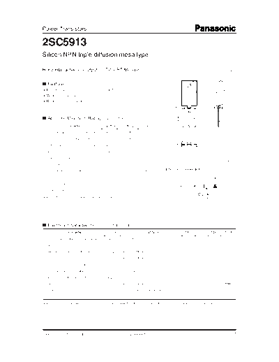 Panasonic 2sc5913  . Electronic Components Datasheets Active components Transistors Panasonic 2sc5913.pdf