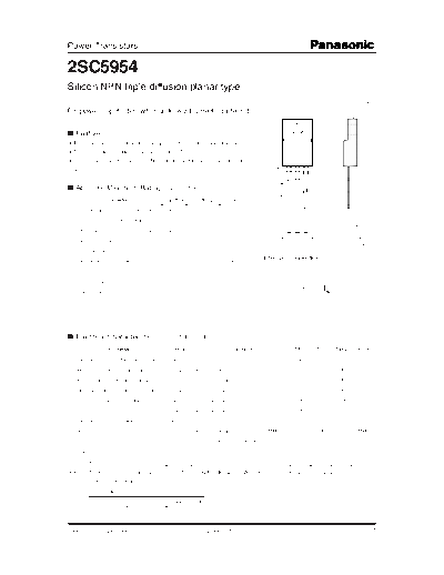 . Electronic Components Datasheets 2sc5954  . Electronic Components Datasheets Active components Transistors Panasonic 2sc5954.pdf