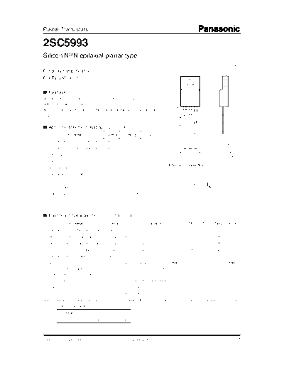 Panasonic 2sc5993  . Electronic Components Datasheets Active components Transistors Panasonic 2sc5993.pdf