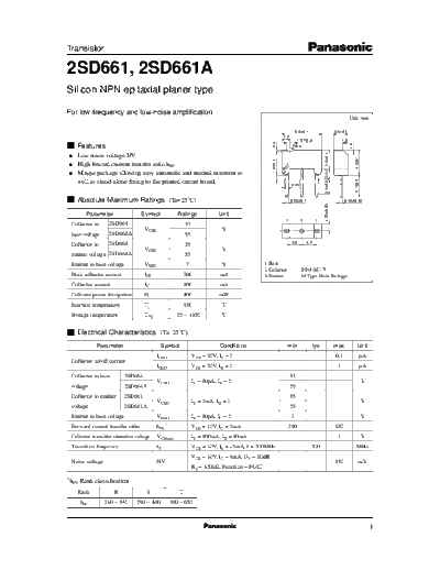 Panasonic 2sd661 e  . Electronic Components Datasheets Active components Transistors Panasonic 2sd661_e.pdf