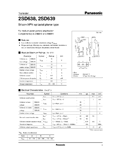 Panasonic 2sd638 e  . Electronic Components Datasheets Active components Transistors Panasonic 2sd638_e.pdf