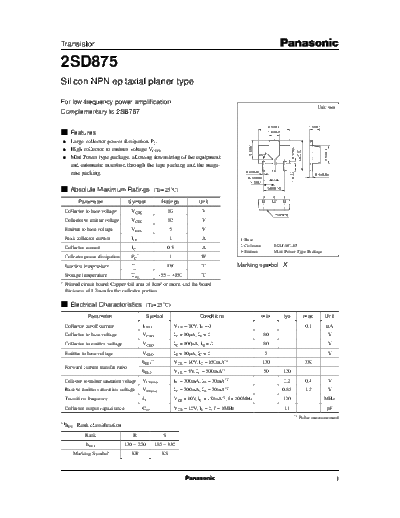 Panasonic 2sd875 e  . Electronic Components Datasheets Active components Transistors Panasonic 2sd875_e.pdf