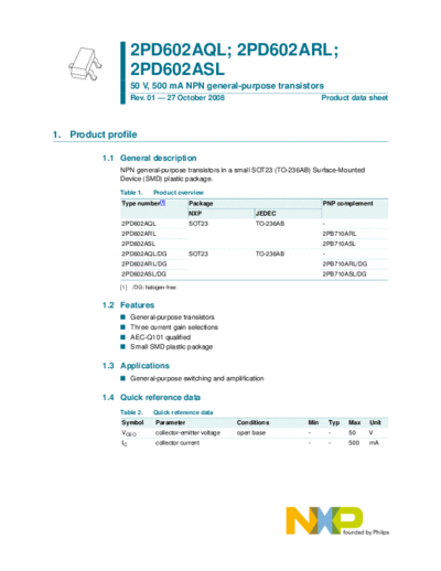 Philips 2pd602aql-arl-asl  . Electronic Components Datasheets Active components Transistors Philips 2pd602aql-arl-asl.pdf